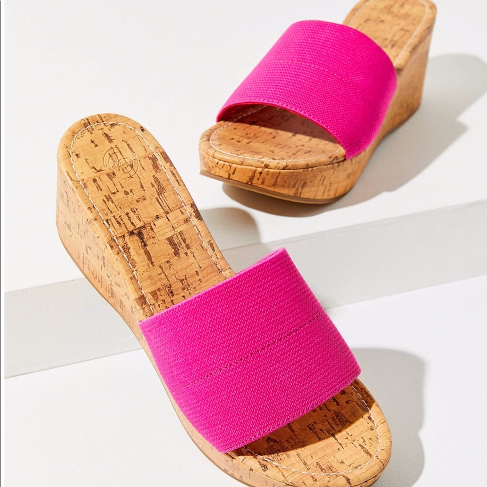 NWT Urban Outfitters Heather Wedge Sandals Size 9 - Picture 2 of 8